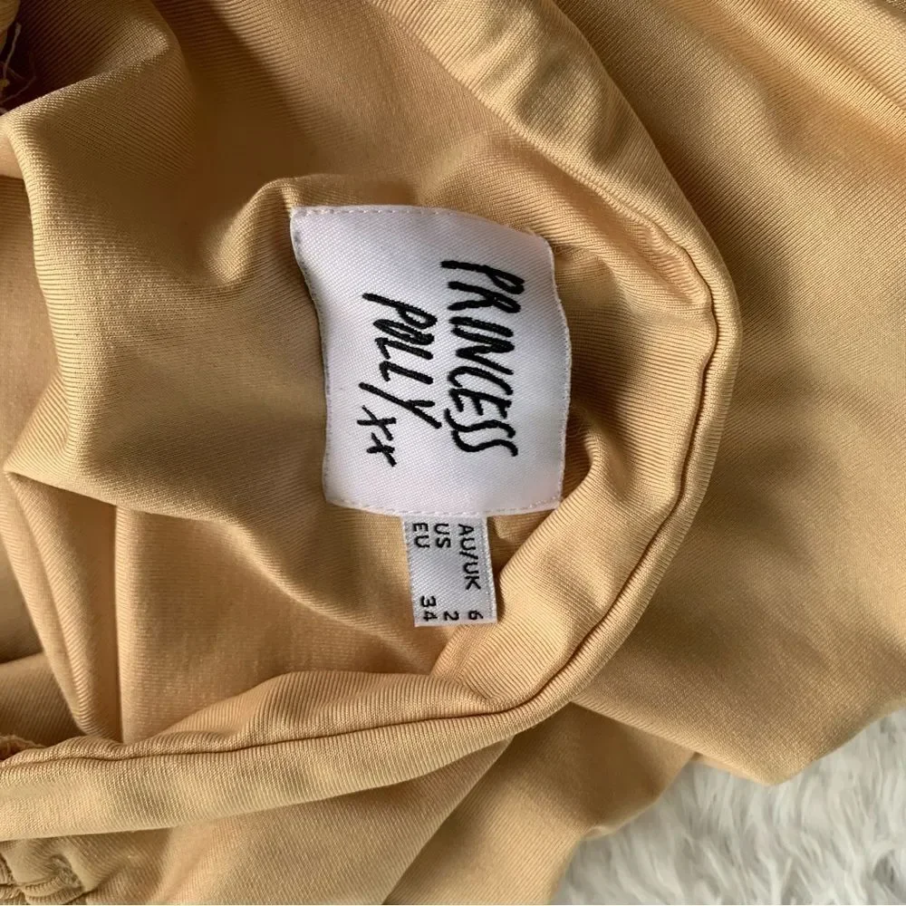 PRINCESS POLLY TAN MINI DRESS